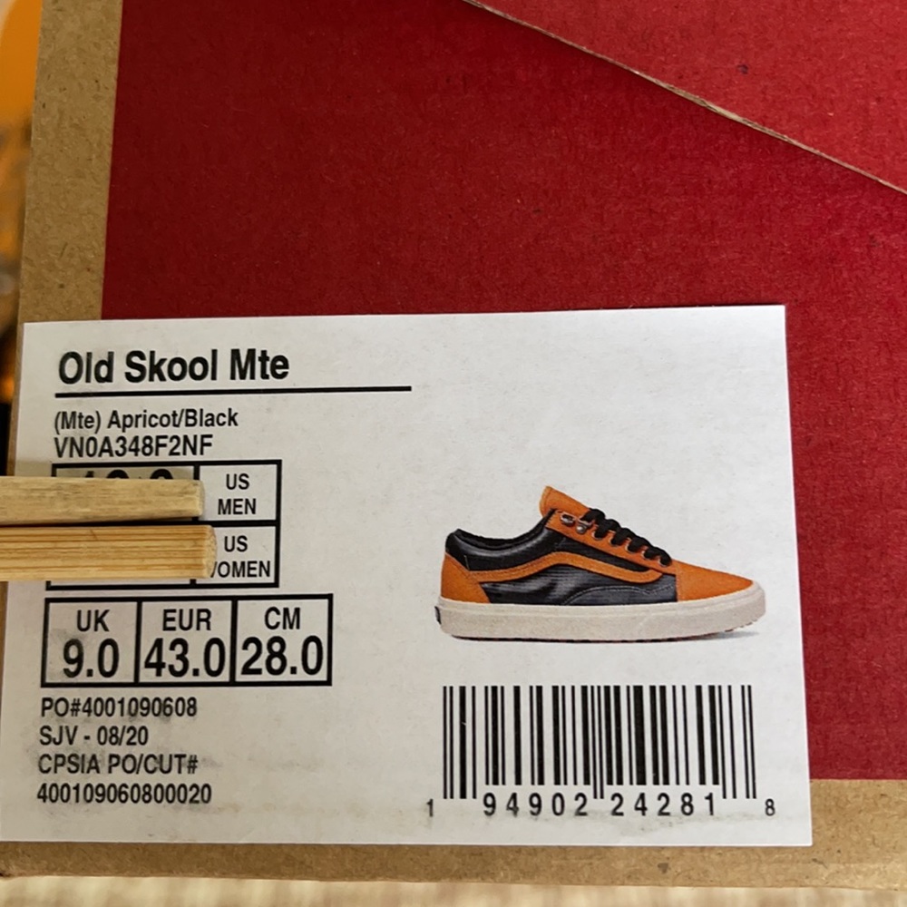 Vans Old Skool Mte Apricot/Black WMNS - Picture 16 of 16